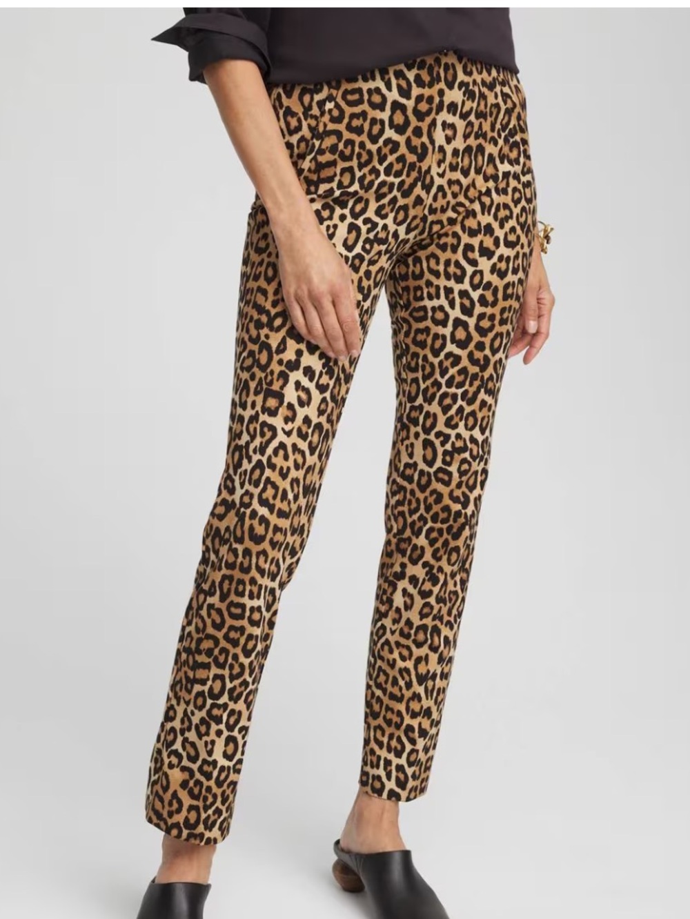 ❤️‍🔥❤️ Chico's Juliet Ponte Leopard Ankle Pants 10